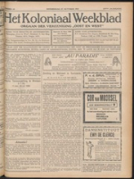 Het Koloniaal Weekblad (27 october 1927) : Orgaan der Vereeniging Oost en West, Vereeniging Oost en West