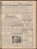 Het Koloniaal Weekblad (17 november 1927) : Orgaan der Vereeniging Oost en West, Vereeniging Oost en West