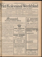 Het Koloniaal Weekblad (1 december 1927) : Orgaan der Vereeniging Oost en West, Vereeniging Oost en West
