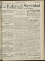 Het Koloniaal Weekblad (18 juli 1929) : Orgaan der Vereeniging Oost en West, Vereeniging Oost en West