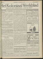 Het Koloniaal Weekblad (8 augustus 1929) : Orgaan der Vereeniging Oost en West, Vereeniging Oost en West
