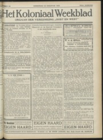 Het Koloniaal Weekblad (15 augustus 1929) : Orgaan der Vereeniging Oost en West, Vereeniging Oost en West