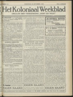 Het Koloniaal Weekblad (19 september 1929) : Orgaan der Vereeniging Oost en West, Vereeniging Oost en West