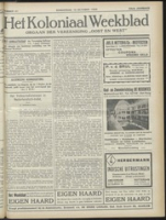 Het Koloniaal Weekblad (3 october 1929) : Orgaan der Vereeniging Oost en West, Vereeniging Oost en West