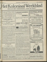 Het Koloniaal Weekblad (31 october 1929) : Orgaan der Vereeniging Oost en West, Vereeniging Oost en West