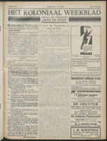 Het Koloniaal Weekblad (7 juli 1932) : Orgaan der Vereeniging Oost en West, Vereeniging Oost en West