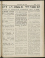 Het Koloniaal Weekblad (25 mei 1933) : Orgaan der Vereeniging Oost en West, Vereeniging Oost en West