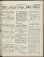 Het Koloniaal Weekblad (22 juni 1933) : Orgaan der Vereeniging Oost en West, Vereeniging Oost en West