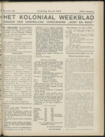 Het Koloniaal Weekblad (29 juni 1933) : Orgaan der Vereeniging Oost en West, Vereeniging Oost en West
