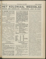 Het Koloniaal Weekblad (6 juli 1933) : Orgaan der Vereeniging Oost en West, Vereeniging Oost en West