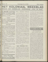 Het Koloniaal Weekblad (20 juli 1933) : Orgaan der Vereeniging Oost en West, Vereeniging Oost en West