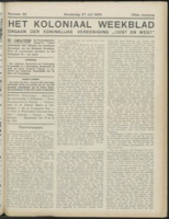 Het Koloniaal Weekblad (27 juli 1933) : Orgaan der Vereeniging Oost en West, Vereeniging Oost en West