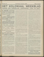 Het Koloniaal Weekblad (3 augustus 1933) : Orgaan der Vereeniging Oost en West, Vereeniging Oost en West