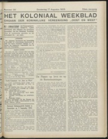 Het Koloniaal Weekblad (17 augustus 1933) : Orgaan der Vereeniging Oost en West, Vereeniging Oost en West
