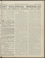 Het Koloniaal Weekblad (14 september 1933) : Orgaan der Vereeniging Oost en West, Vereeniging Oost en West