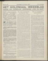 Het Koloniaal Weekblad (14 december 1933) : Orgaan der Vereeniging Oost en West, Vereeniging Oost en West