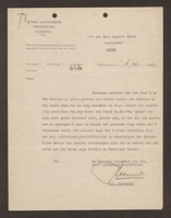ECURY-137: Brief van H.J. Suermondt, Oudst Aanwezend Zeeofficier Curaçao Kapitein-Luitenant ter Zee, aan S.N. Ecury over het schenken van het vlag waarmee de kist van Boy bedekt was - 1947, Suermondt, H.J.
