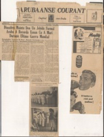 ECURY-297: Verzameling van krantenknipsels omtrent de herdenking bij het gedenkplaat voor Gevallenen van de Tweede Wereldoorlog te Oranjestad - 1958