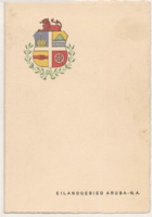 ECURY-301: Uitnodiging van het Bestuurscollege van het Eilandgebied Aruba voor het bijwonen van de onthulling van een gedenkplaat voor de gedurende de tweede Wereldoorlog gevallenen van de Nederlandse Antillen op 4 Mei. - 1957, Bestuurscollege van het Eilandgebied Aruba