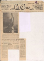 ECURY-307: Verzameling van krantenknipsels omtrent de herdenking bij het gedenkplaat voor Gevallenen van de Tweede Wereldoorlog te Willemstad - 1957
