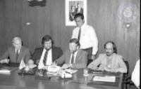 Sr. Betico Croes ta tene Conferencia di Prensa den Sala di Reunion Grandi, 20 november 1985, Image # 2, BUVO