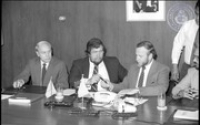 Sr. Betico Croes ta tene Conferencia di Prensa den Sala di Reunion Grandi, 20 november 1985, Image # 6, BUVO
