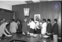 Sr. Betico Croes ta tene Conferencia di Prensa den Sala di Reunion Grandi, 20 november 1985, Image # 7, BUVO