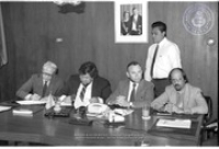 Sr. Betico Croes ta tene Conferencia di Prensa den Sala di Reunion Grandi, 20 november 1985, Image # 10, BUVO