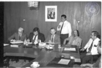 Sr. Betico Croes ta tene Conferencia di Prensa den Sala di Reunion Grandi, 20 november 1985, Image # 12, BUVO