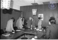 Sr. Betico Croes ta tene Conferencia di Prensa den Sala di Reunion Grandi, 20 november 1985, Image # 15, BUVO