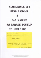 Historia di Don Flip Racing, image # 429, Cumpleanos di Ireno Rasmijn & Fan Maduro na Garashi Don Flip, 28 juni 1988, Don Flip Racing Team Aruba
