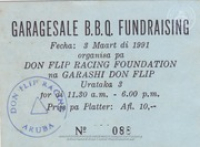 Historia di Don Flip Racing, image # 882, Fundraising: Garage Sale y BBQ, 3 maart 1991, Don Flip Racing Team Aruba