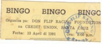 Historia di Don Flip Racing, image # 888, Fundraising: Bingo, 13 april 1991, Don Flip Racing Team Aruba
