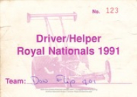 Historia di Don Flip Racing, image # 897, Drag Race: Royal Nationals, 29 y 30 april 1991, Don Flip Racing Team Aruba