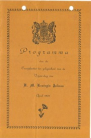 Programma van de Oranjefeesten ter gelegenheid van de Verjaardag van H. M. Koningin Juliana April 1952
