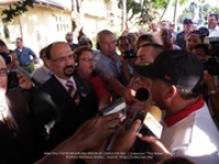 Aruban labor groups protest at the Parliament offices, image # 1, The News Aruba