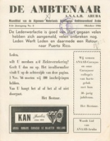 De Ambtenaar (October 1966), Algemene Nederlands Antilliaanse Ambtenarenbond - Aruba