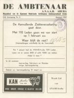De Ambtenaar (Januari 1967), Algemene Nederlands Antilliaanse Ambtenarenbond - Aruba