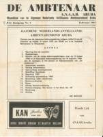De Ambtenaar (Februari 1967), Algemene Nederlands Antilliaanse Ambtenarenbond - Aruba