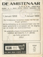 De Ambtenaar (Januari 1968), Algemene Nederlands Antilliaanse Ambtenarenbond - Aruba