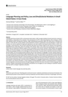 Language Planning and Policy, Law and (Post)Colonial Relations in Small Island States: A Case Study, Array