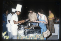 Buffet dinner, Aruba, 1978, Aruba Tourism Bureau