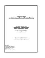 Social accounting for disaster preparedness and recovery planning, Cole, Sam