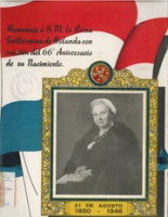 Homenaje a S.M. la Reina Guillermina de Holanda con ocasion de 66o Aniversario de su Nacimiento, Editorial Grafolit
