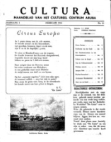 Cultura (Februari 1955) : Maandblad van het Cultureel Centrum Aruba, Cultureel Centrum Aruba