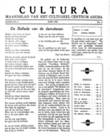 Cultura (Juni 1955) : Maandblad van het Cultureel Centrum Aruba, Cultureel Centrum Aruba