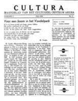 Cultura (Juli 1955) : Maandblad van het Cultureel Centrum Aruba, Cultureel Centrum Aruba