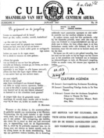 Cultura (Januari 1957) : Maandblad van het Cultureel Centrum Aruba, Cultureel Centrum Aruba