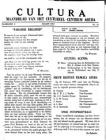 Cultura (Maart 1957) : Maandblad van het Cultureel Centrum Aruba, Cultureel Centrum Aruba