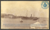 Stoomschip Willem II vaart de Sint Annabaai binnen. Foto Soublette et Fils, Curaçao (ca. 1890-1909), Array